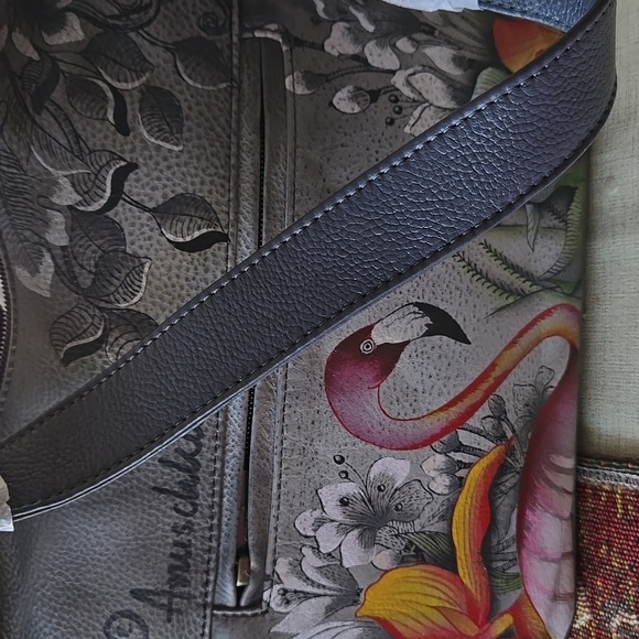 Floral Flamingo Print Women's Bag..ANUSHKA AWESOME NWT AND STUFFNG - Picture 7 of 12